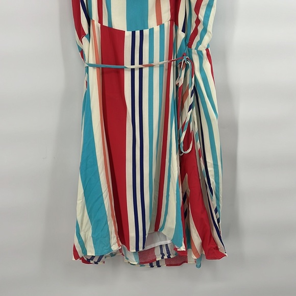 Lulus stripe colorful wrap dress size large - Picture 8 of 9